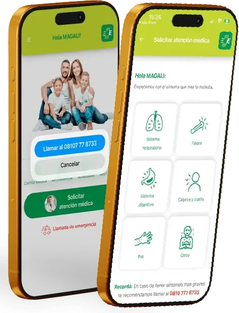 App de pacientes de Emerger en móvil