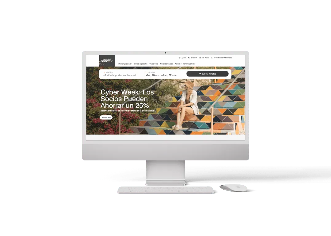 Sitio web en desktop Sitio web en desktop
