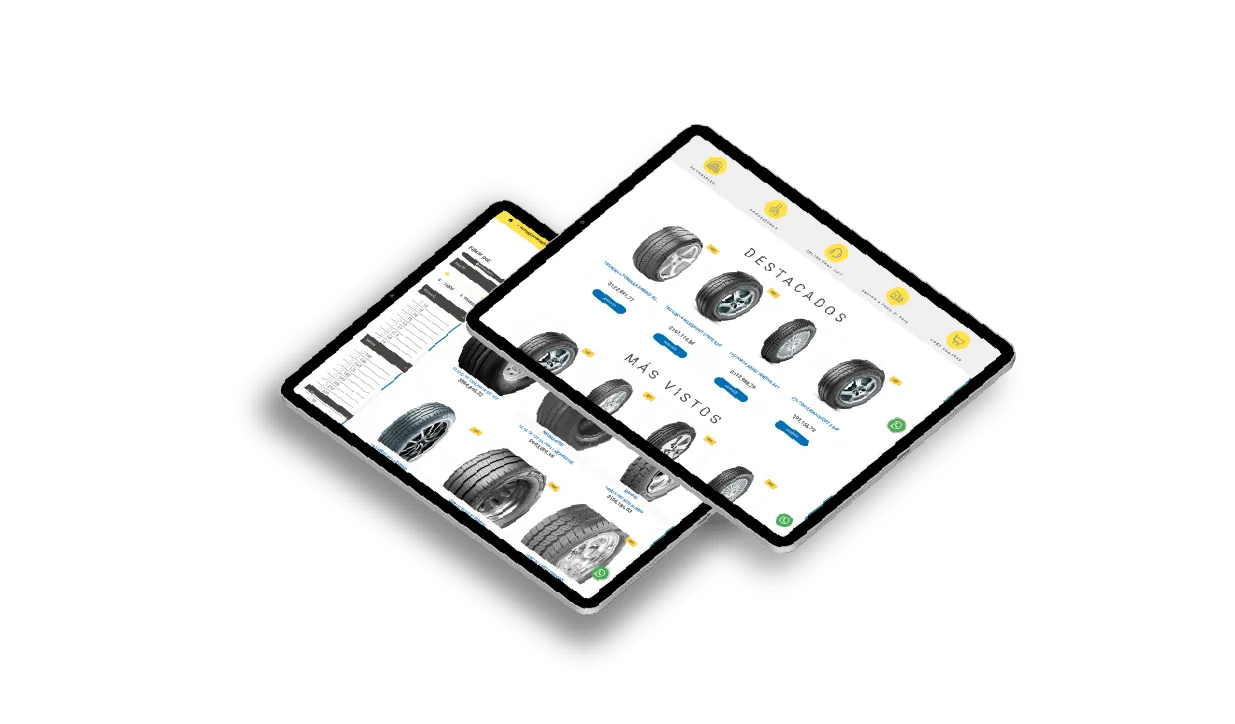 Plataforma de Neumáticos Verona en tablets
